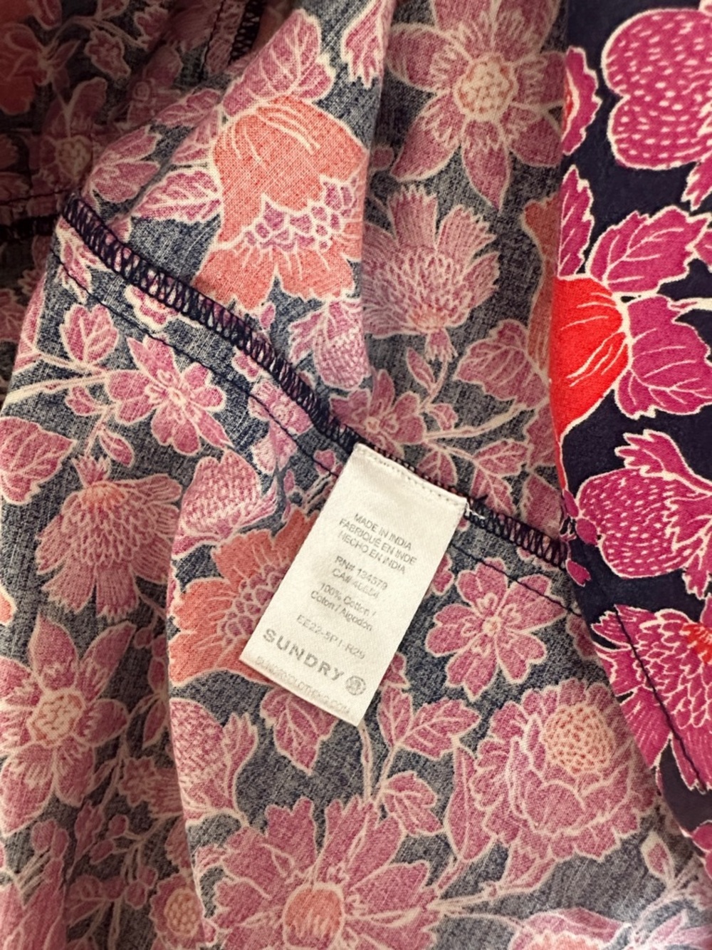 Sundry The Anywhere Ditzy Floral Mini Dress Red - Picture 9 of 11
